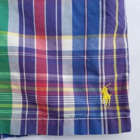 POLO RALPH LAUREN- Mens Size Large/Tall LT Plaid Swim Trunks Lined Board Shorts - Picture 2 of 14